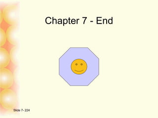 Chapter 7 - End
Slide 7- 224
 