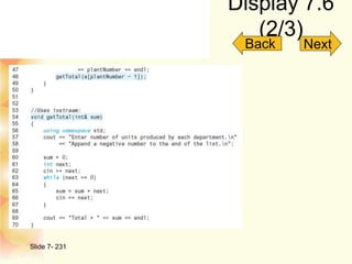 Display 7.6
(2/3)
Slide 7- 231
Back Next
 
