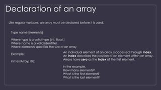 Arrays | PPTX