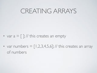 Working with Arrays in JavaScript | PPT