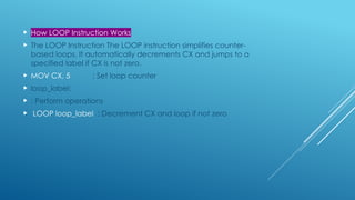 Arrays, Strings & Loops in assembly Language.pptx