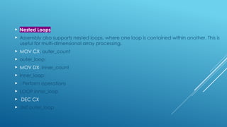 Arrays, Strings & Loops in assembly Language.pptx
