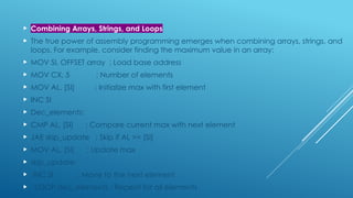 Arrays, Strings & Loops in assembly Language.pptx