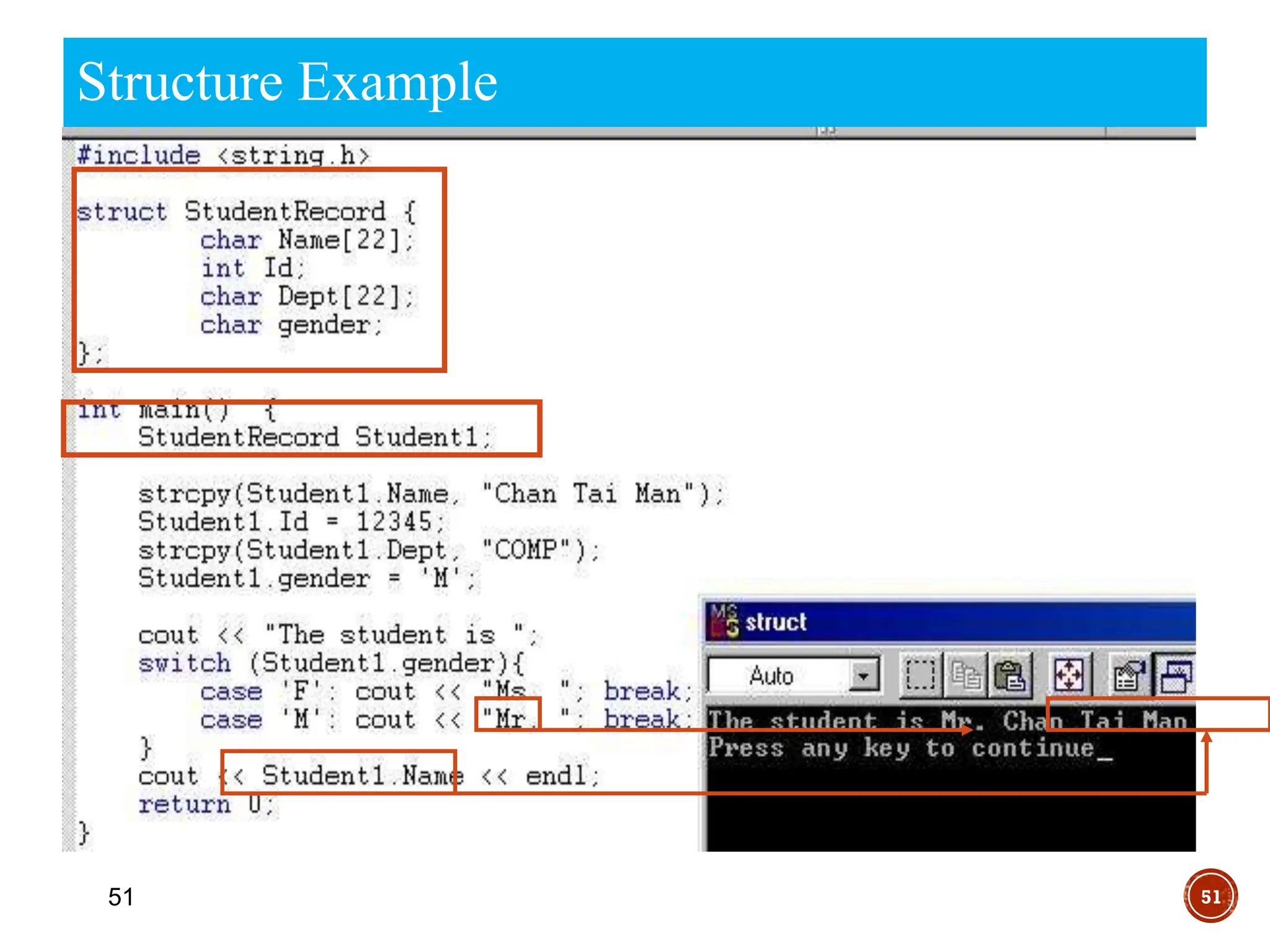 51
Structure Example
51
 