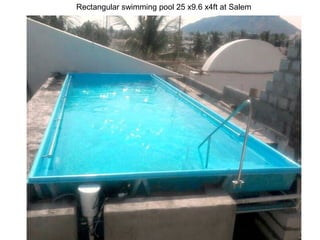 Rectangular swimming pool 25 x9.6 x4ft at Salem 
 