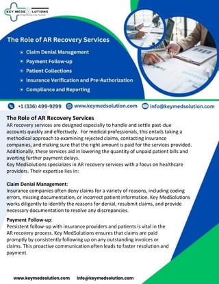 AR Recovery Services in USA | Key MedSolutions | PDF