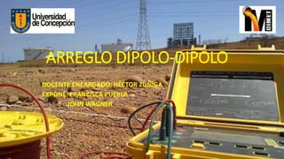 ARREGLO DIPOLO-DIPOLO
DOCENTE ENCARGADO: HÉCTOR ZÚÑIGA
EXPONE: FRANCISCA PUEBLA
JOHN WAGNER
 