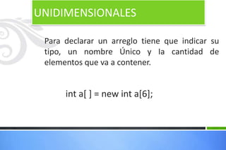 Arreglos en Java | PPTX