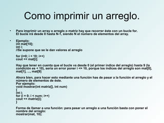 Arreglos algoritmica | PPT