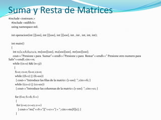 Arreglos bidimensionales o matrices | PPTX