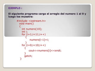Arreglos c++ | PPTX
