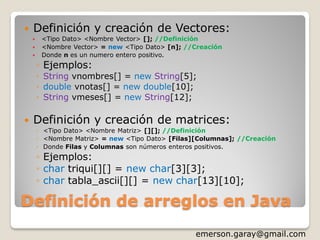 Arreglos en java v01 | PDF