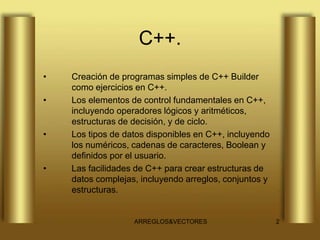 Arreglos unidimensionales | PDF