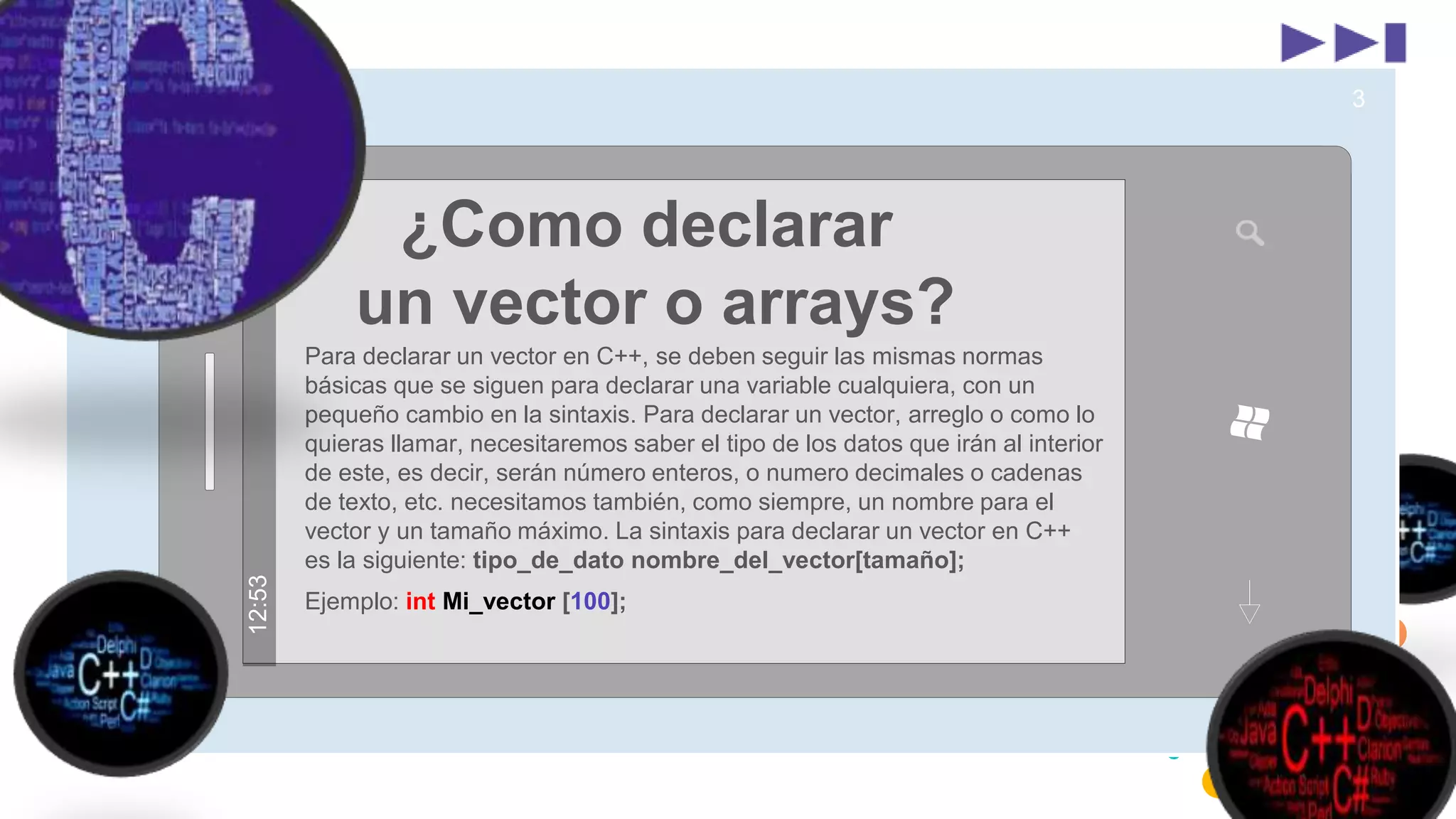 Arreglos y matrices c++ | PPT