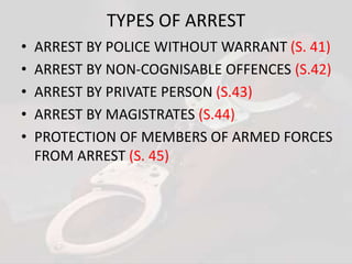 arrest without warrant under crpc