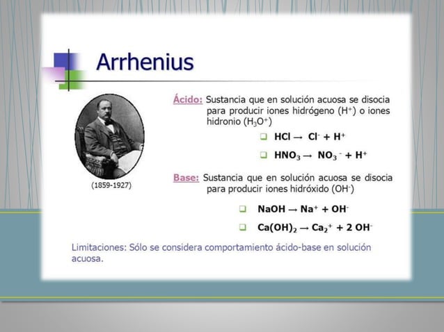 Acidos y Bases según Arrhenius