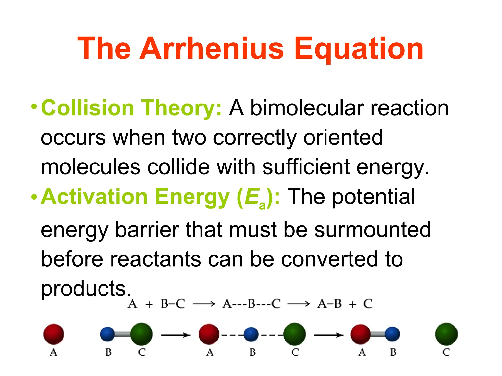 Arrhenius Equation. Rate of reaction and temperature | PPT