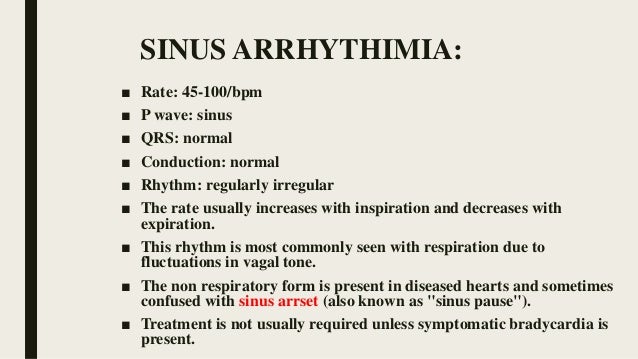How Do You Treat Sinus Arrhythmia