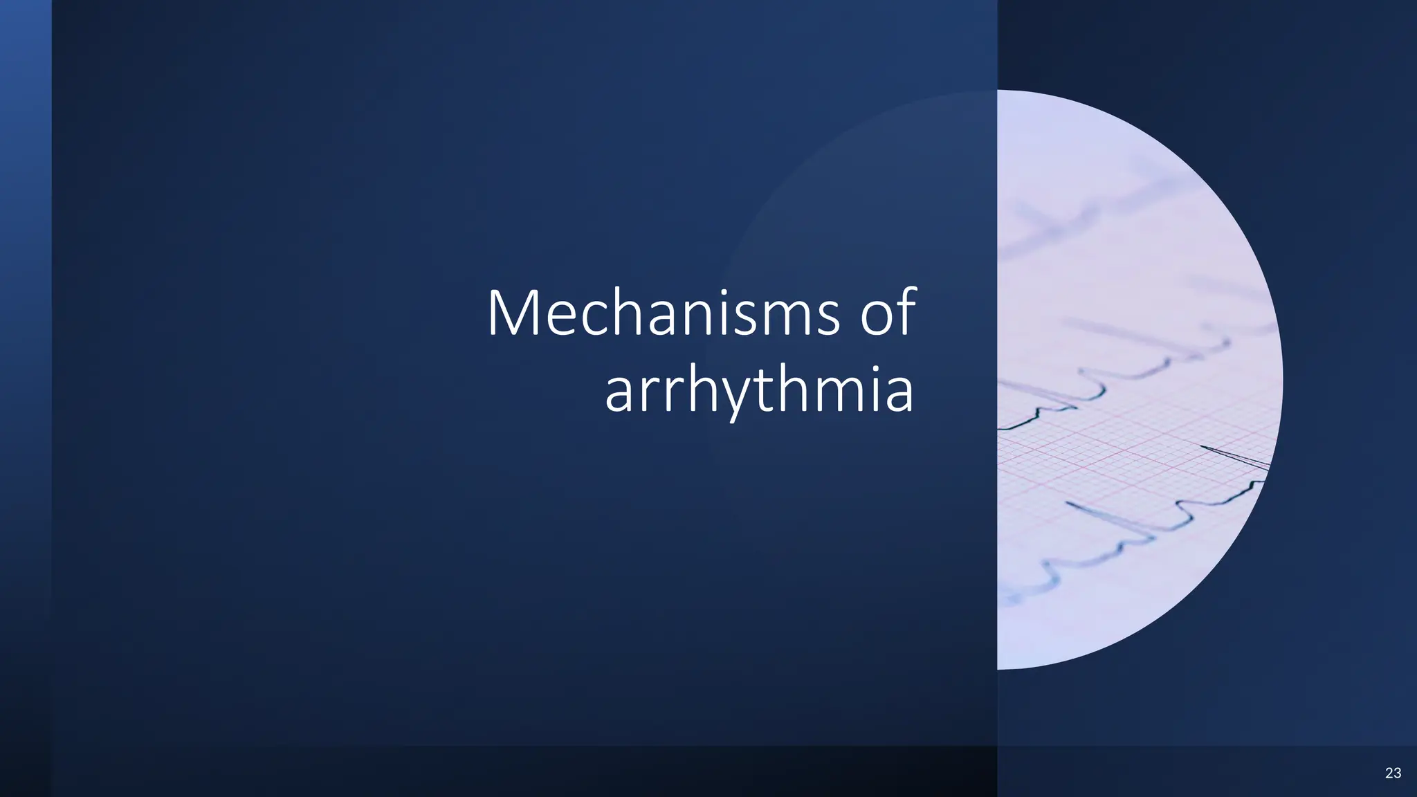 Mechanisms of
arrhythmia
23
 