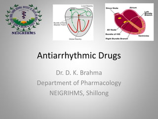 Antiarrhythmic Drugs
Dr. D. K. Brahma
Department of Pharmacology
NEIGRIHMS, Shillong
 