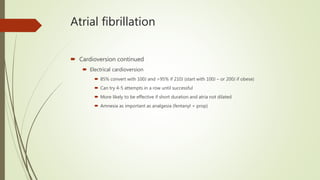 Cardioversion 100j Arrhythmia management | PPTX