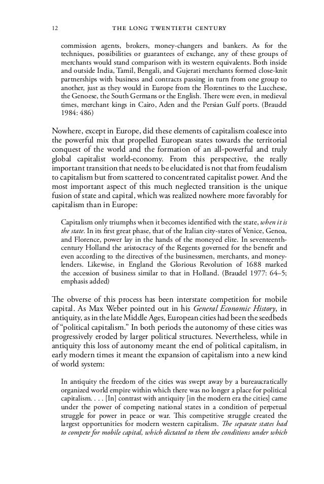 Arrighi 2009 The Long Twentieth Century Introduction