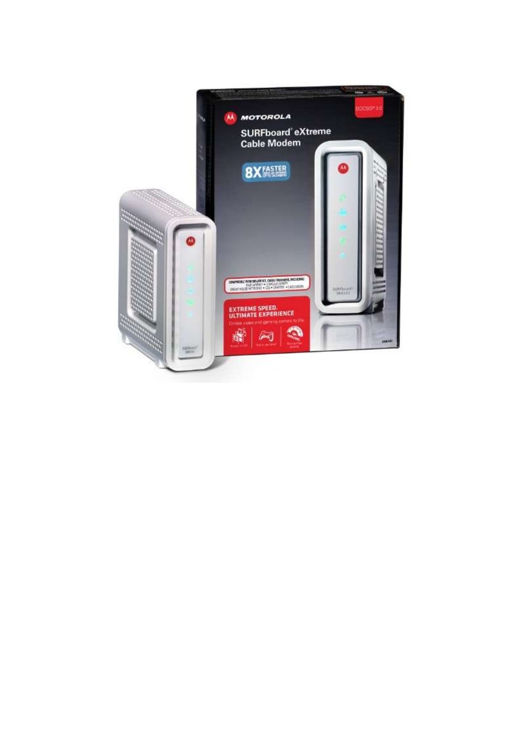 Arris motorola surf board sb6141 docsis 3.0 cable modem retail