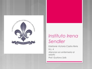 Instituto Irena
Sendler
Estefanie Victoria Castro Reta
N.L. 4
Atencion en enfermeria al
adulto
Prof: Gustavo Solis
 
