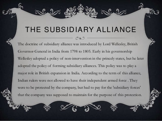 Subsidiary Alliance Meaning In Bengali Arrival and expansion of british power in india