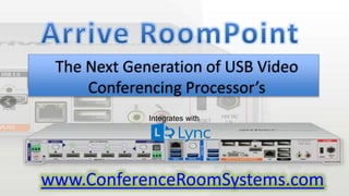 The Next Generation of USB Video
Conferencing Processor’s
www.ConferenceRoomSystems.com
 