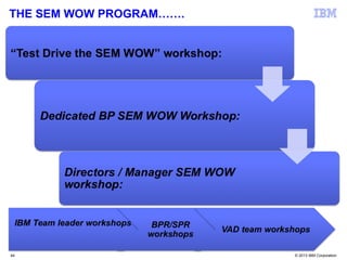 © 2013 IBM Corporation
THE SEM WOW PROGRAM…….
44
 