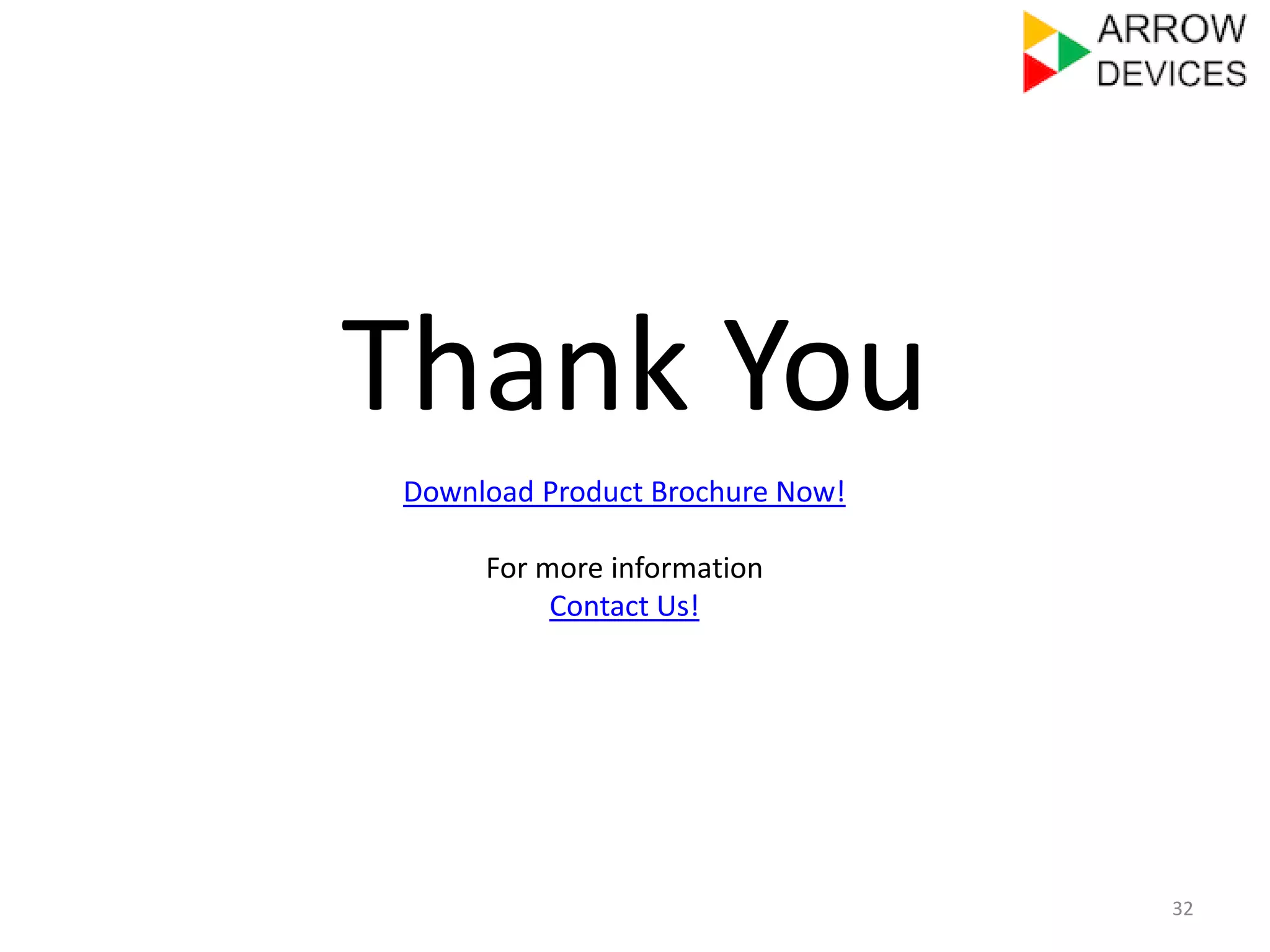 Thank You 
32 
Download Product Brochure Now! 
For more information 
Contact Us! 
