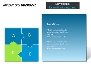 This is an example text. Go ahead an replace it with your own text.  This is an example text. Go ahead an replace it with your own text.  This is an example text. Go ahead an replace it with your own text.  ARROWS  AND TEXTBOXES 