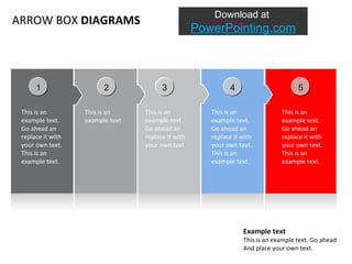 This is an example text.  This is an example text.  This is an example text. Go ahead an replace it with your own text.  This is an example text.  This is an example text. Go ahead an replace it with your own text.  ARROWS  AND TEXTBOXES 