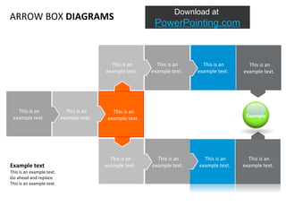 This is an example text.  This is an example text.  This is an example text.  ARROWS  AND TEXTBOXES 