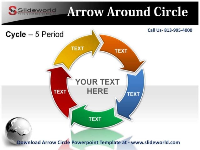 Wheel Radiation Circle Powerpoint Diagram Template