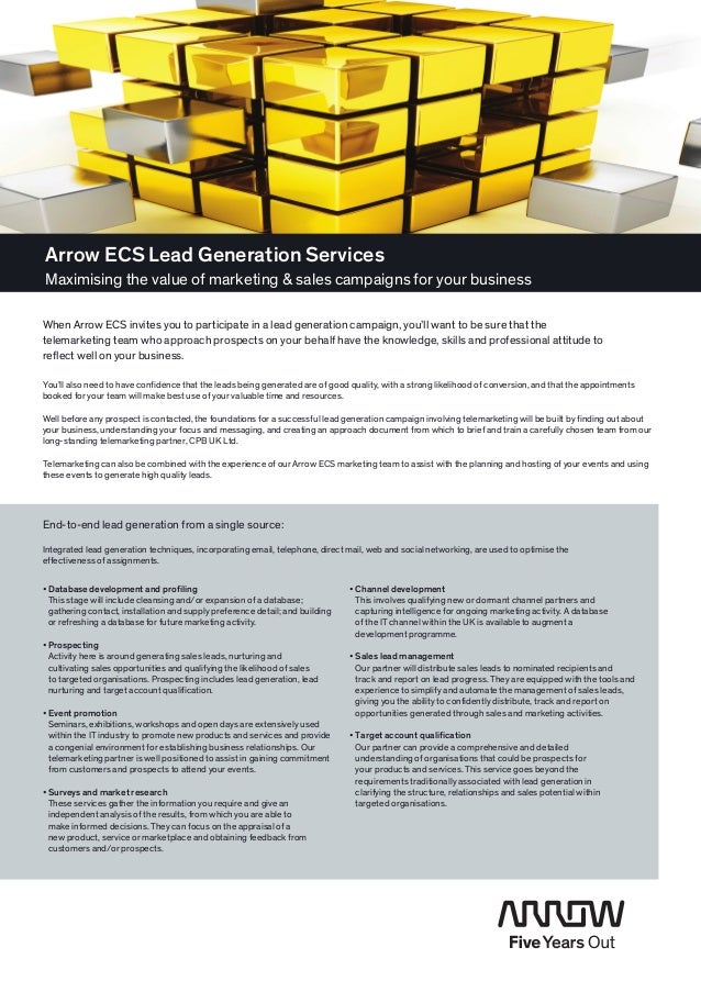 Arrow ECS Lead Generation Services