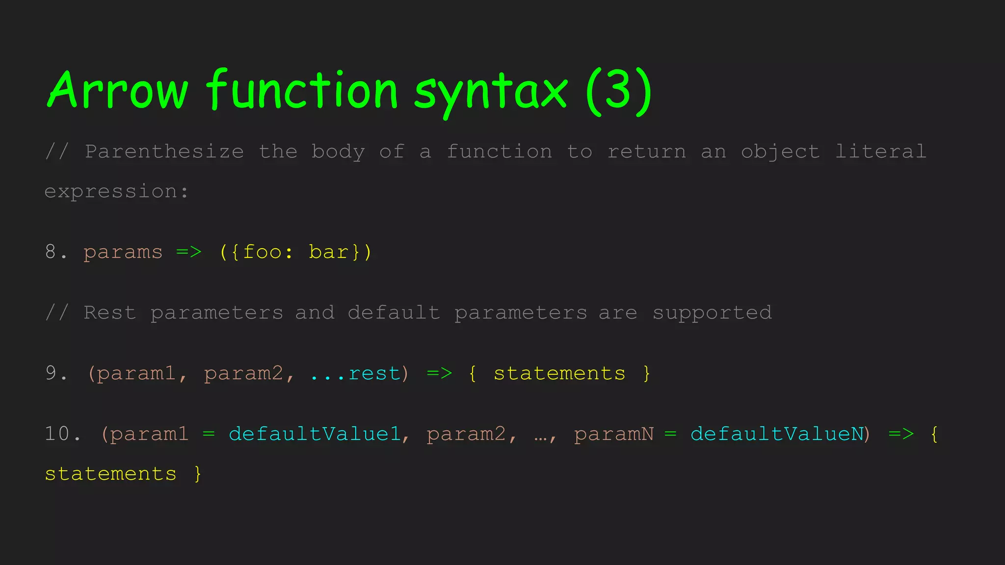 Javascript Arrow function | PPT