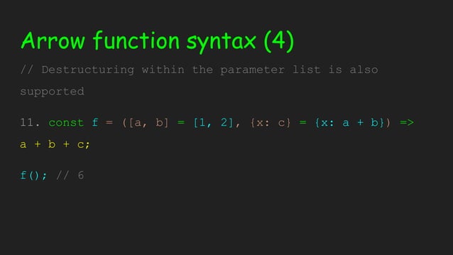 Javascript Arrow function | PPT