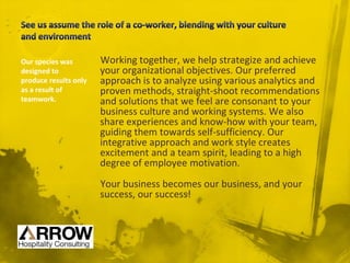 Ganesh has had an extensive
experience in fine dining
restaurants and has
successfully completed
several training projects. He
is enthusiastic and has a
good connect with
employees.
 