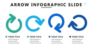 19
ARROW INFOGRAPHIC SLIDE
YOUR TITLE
Green marketing is a
practice whereby
companies seek to go
YOUR TITLE
Green marketing is a
practice whereby
companies seek to go
YOUR TITLE
Green marketing is a
practice whereby
companies seek to go
YOUR TITLE
Green marketing is a
practice whereby
companies seek to go
 