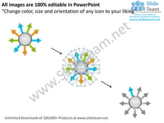 Arrows circular 9 steps diverging and converging processs power point ...