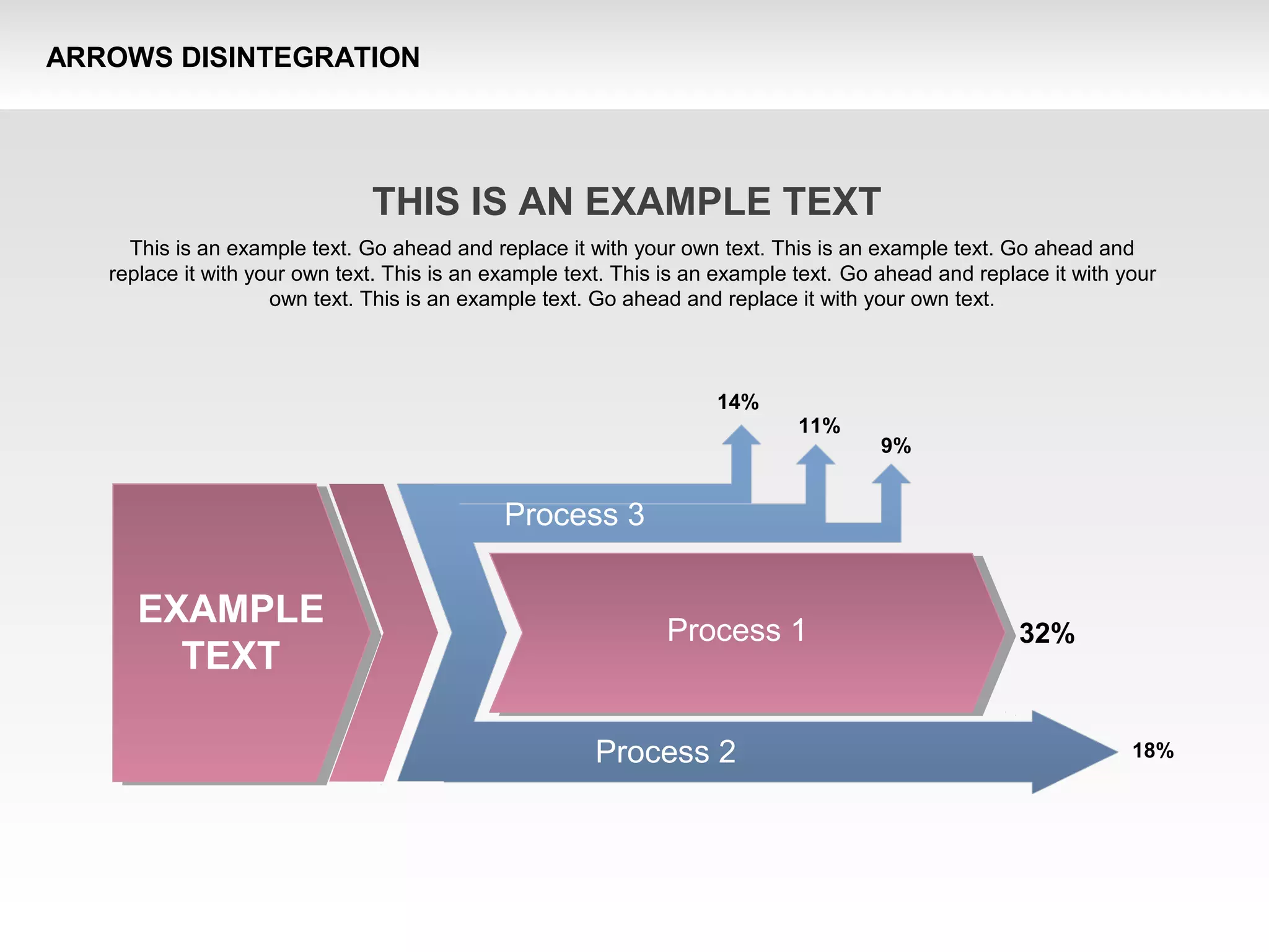Arrows Disintegration Shapes and Charts | PPT