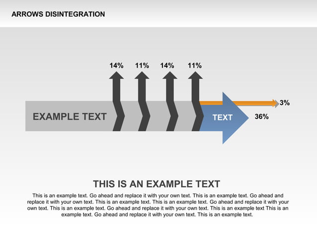 Arrows Disintegration Shapes and Charts | PPT