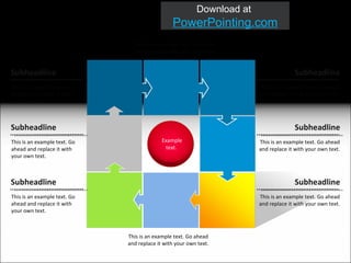 Your own sub headline Arrow shaped puzzle This is an example text. Go ahead and replace it with your own text. This is an example text. Go ahead and replace it with your own text. This is an example text. Go ahead and replace it with your own text. Subheadline This is an example text. Go ahead and replace it with your own text. Subheadline This is an example text. Go ahead and replace it with your own text. Subheadline This is an example text. Go ahead and replace it with your own text. Subheadline This is an example text. Go ahead and replace it with your own text. Subheadline This is an example text. Go ahead and replace it with your own text. Subheadline Example text.  