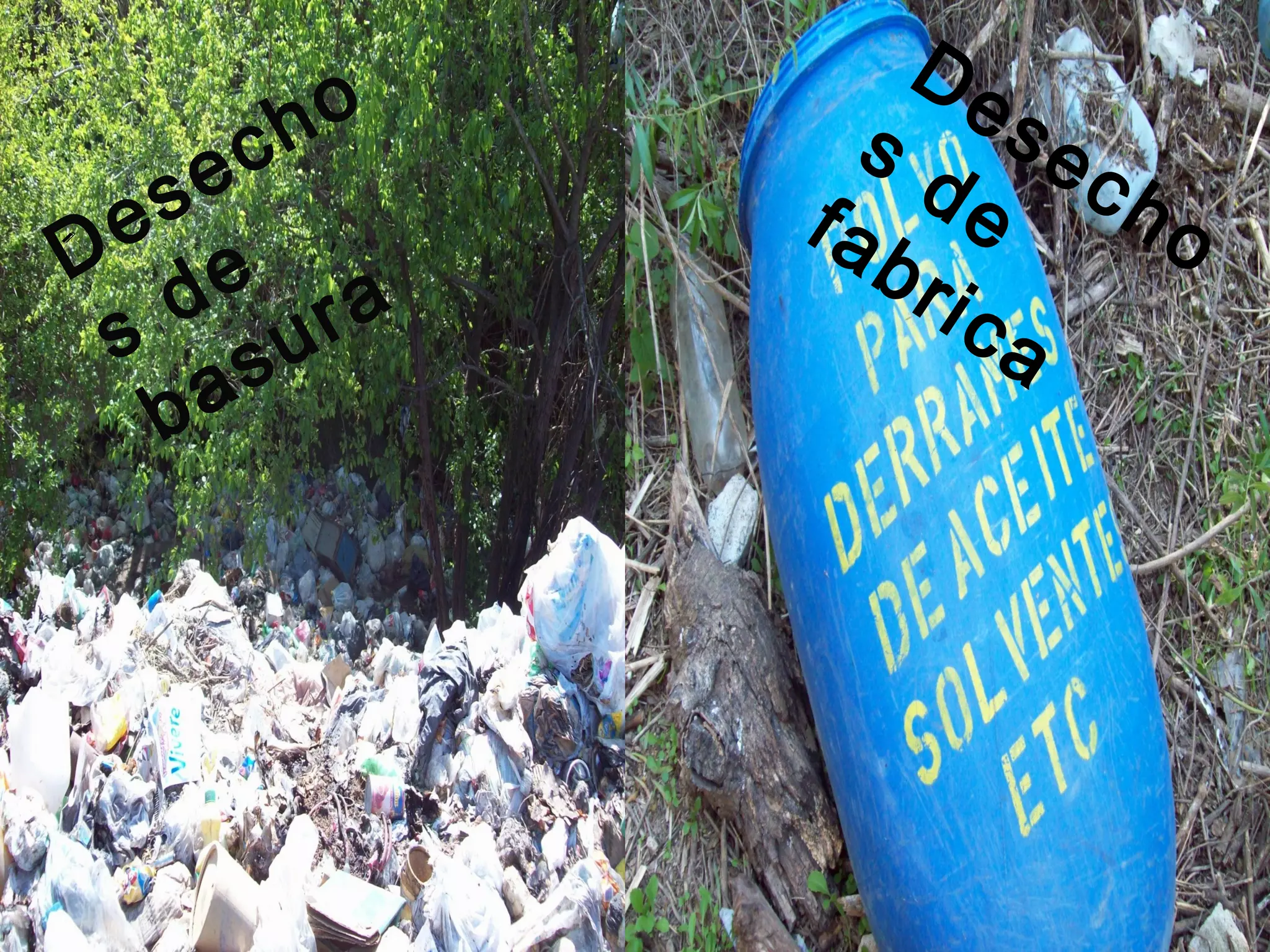-
Desecho
s de
basura
Desecho
s
defabrica