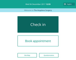 Arriving for an appointment (Patient Flow Version 5)
