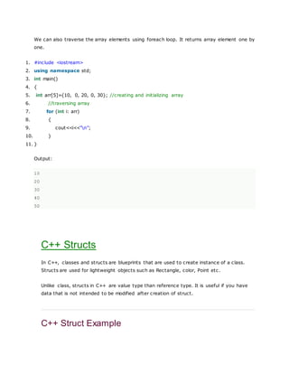 Arrry structure Stacks in data structure | PDF