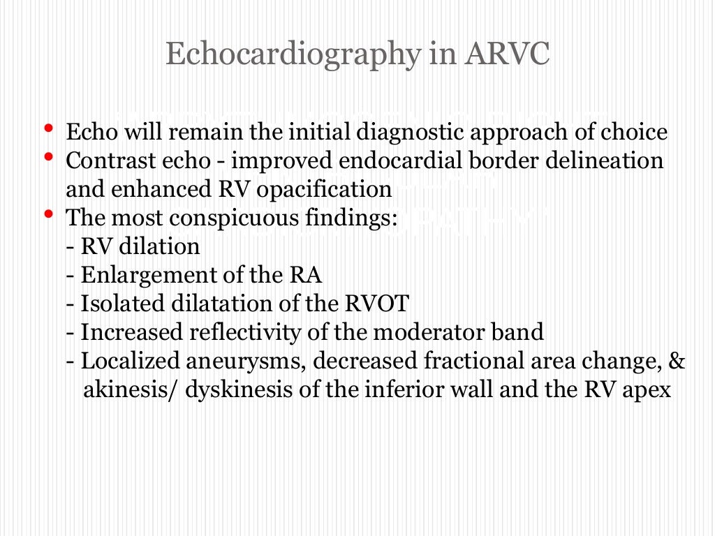 ARVD (Arrythmogenic right ventricular cardiomyopathy) updated task