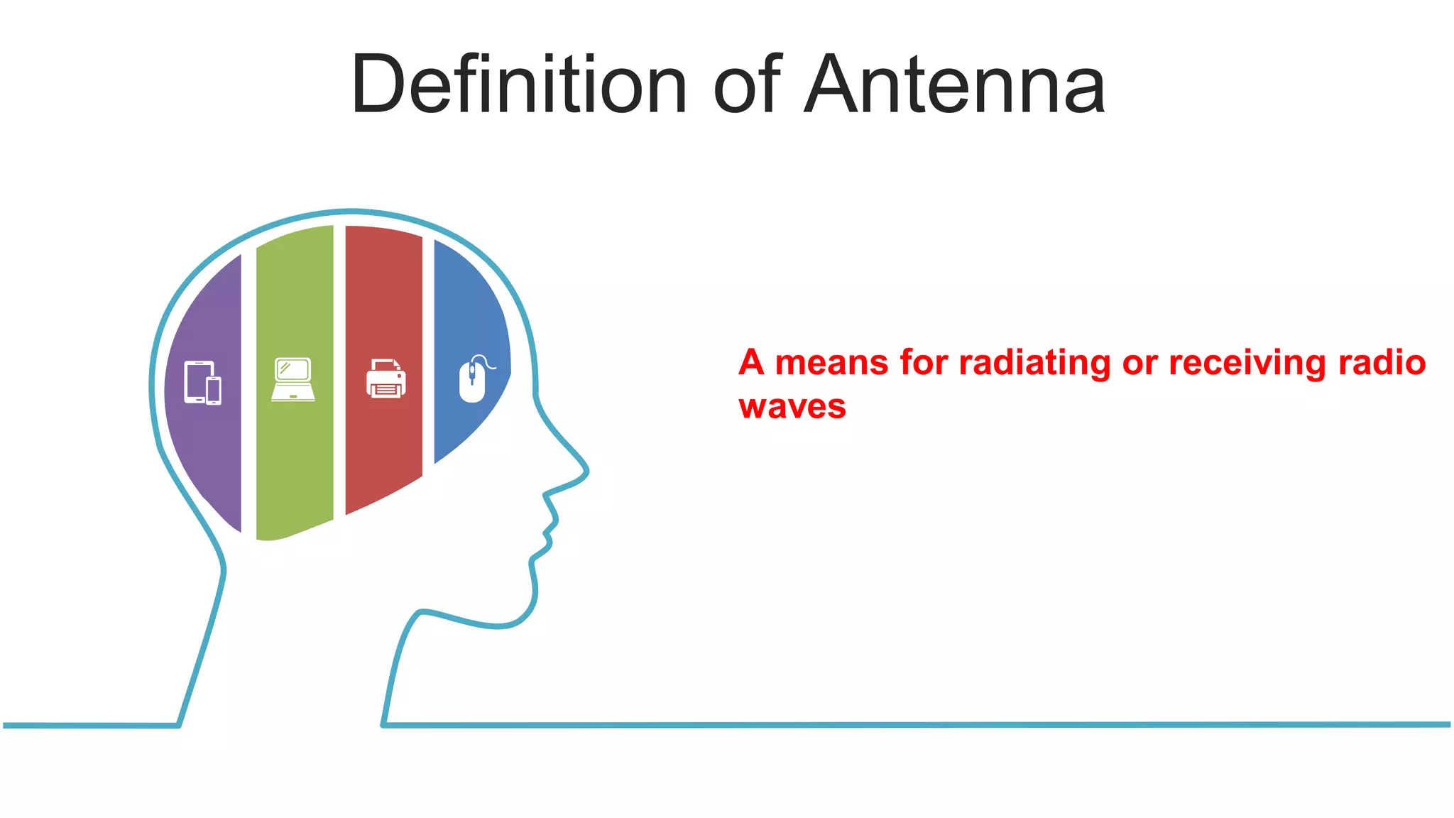 Definition of Antenna
A means for radiating or receiving radio
waves
 